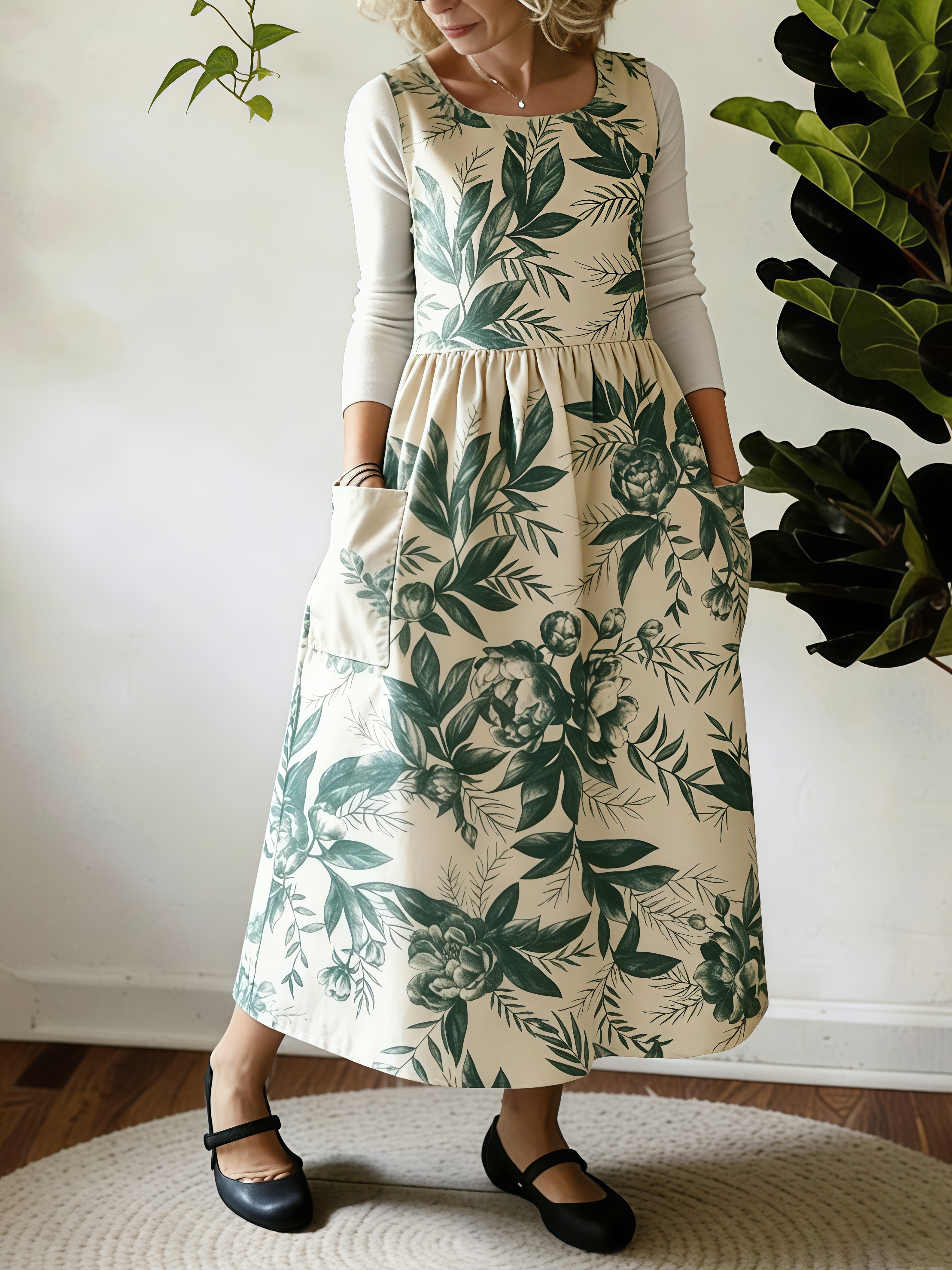 Green Vitality Natural Apron