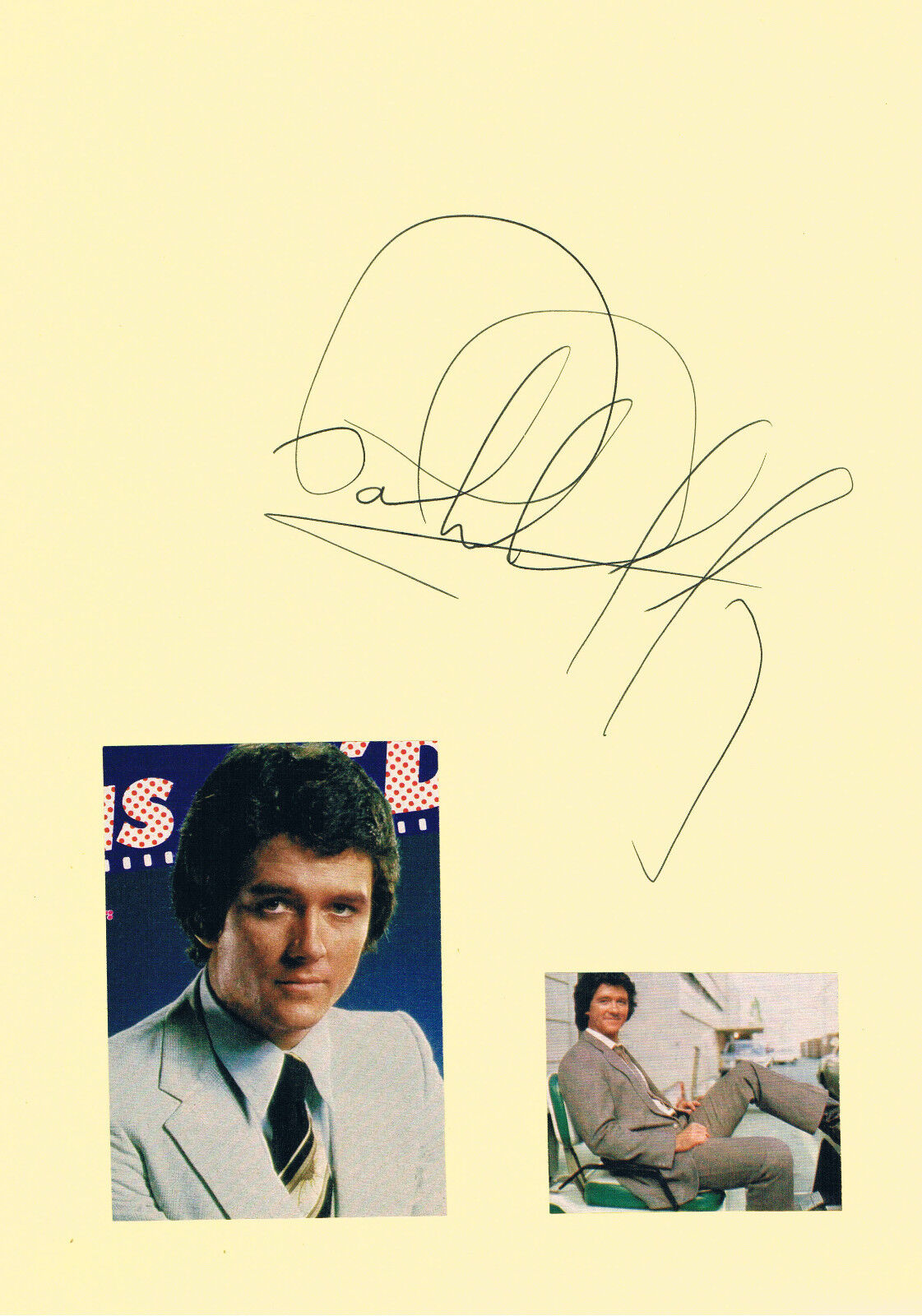 Patrick Duffy 1949- autograph signed card 8x12