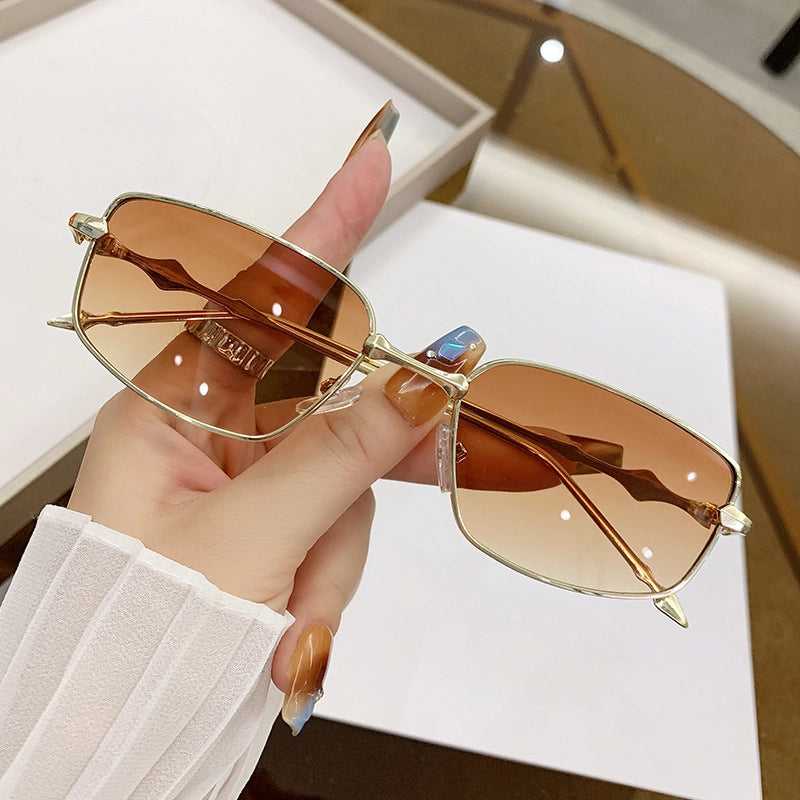 Casual Minimalist Solid Color Pc Square Full Frame Glasses