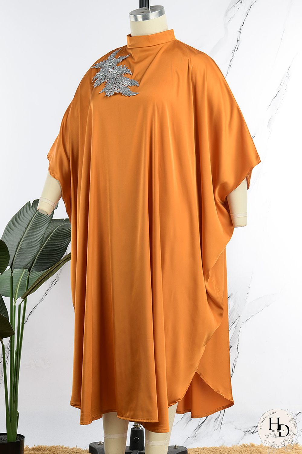 Yellow Casual Daily Solid Appliques Beading O Neck Long Dress Dresses