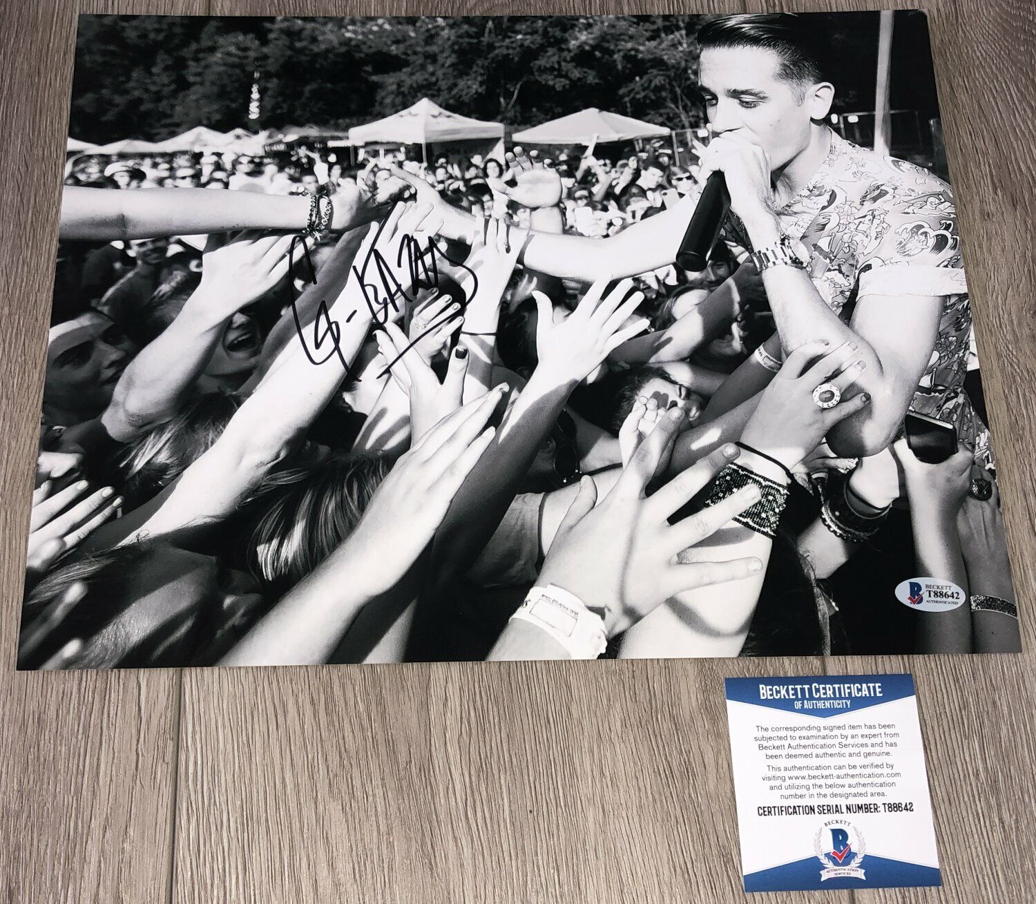 G EAZY SIGNED AUTOGRAPH THESE THINGS HAPPEN 11x14 Photo Poster painting wPROOF & BECKETT BAS COA