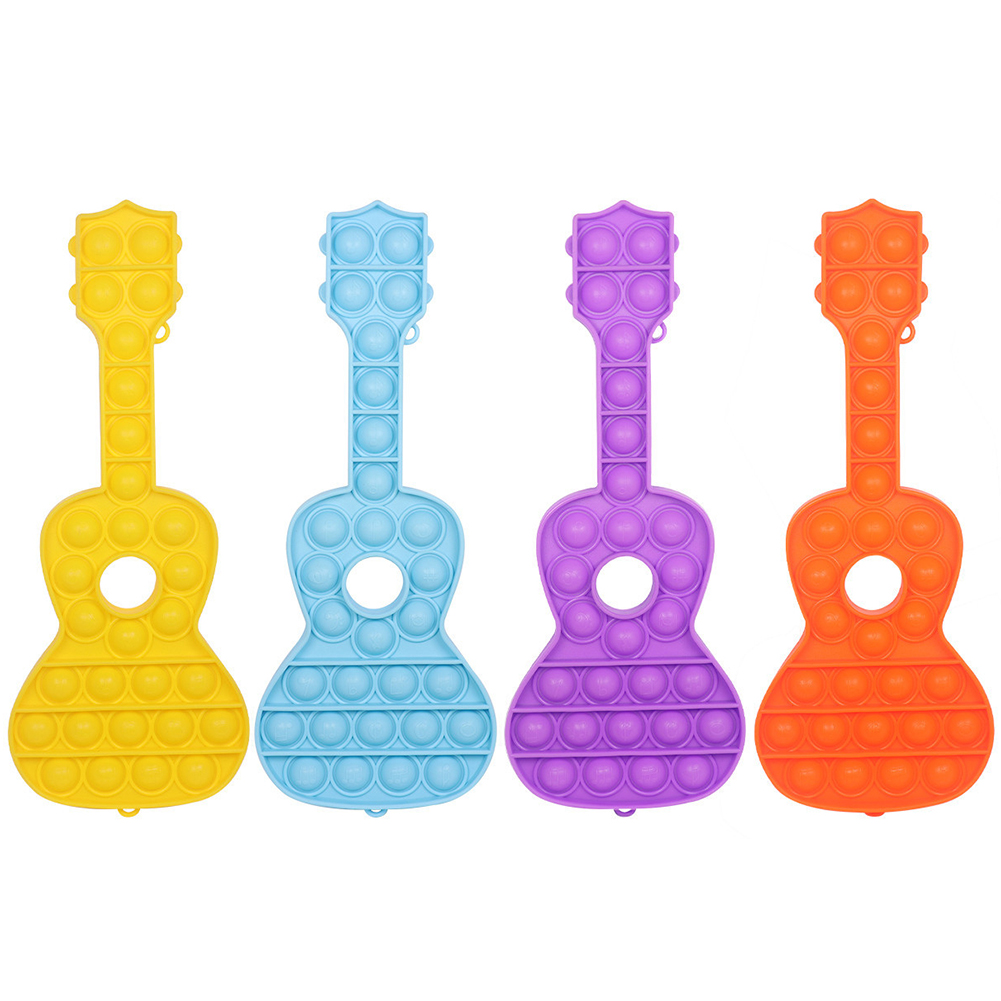 

Guitar Push Bubble Sensory Toys Anti-stress Squeeze Toys Desktop Puzzles, Purple, 501 Original