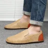 Simple and fashionable men's lightweight and breathable leather shoes