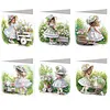 6pcs DIY Diamond Painting Greeting Card Set with Envelopes Rhinestone Diamond Art Mosaic Postcards for Birthdays Thanksgiving & Special Occasion
