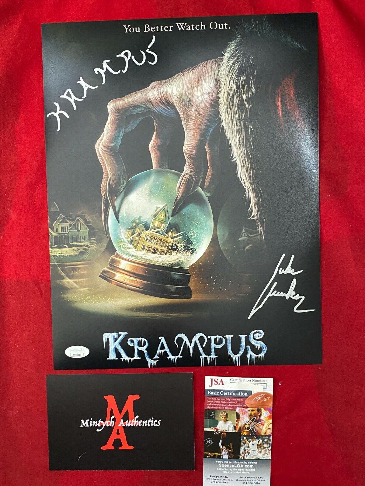 LUKE HAWKER AUTOGRAPHED SIGNED 11x14 Photo Poster painting! KRAMPUS! JSA COA! HORROR!