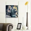 Diamond Painting-DIY Full Round Drill Beauty and Tiger(40*40CM)