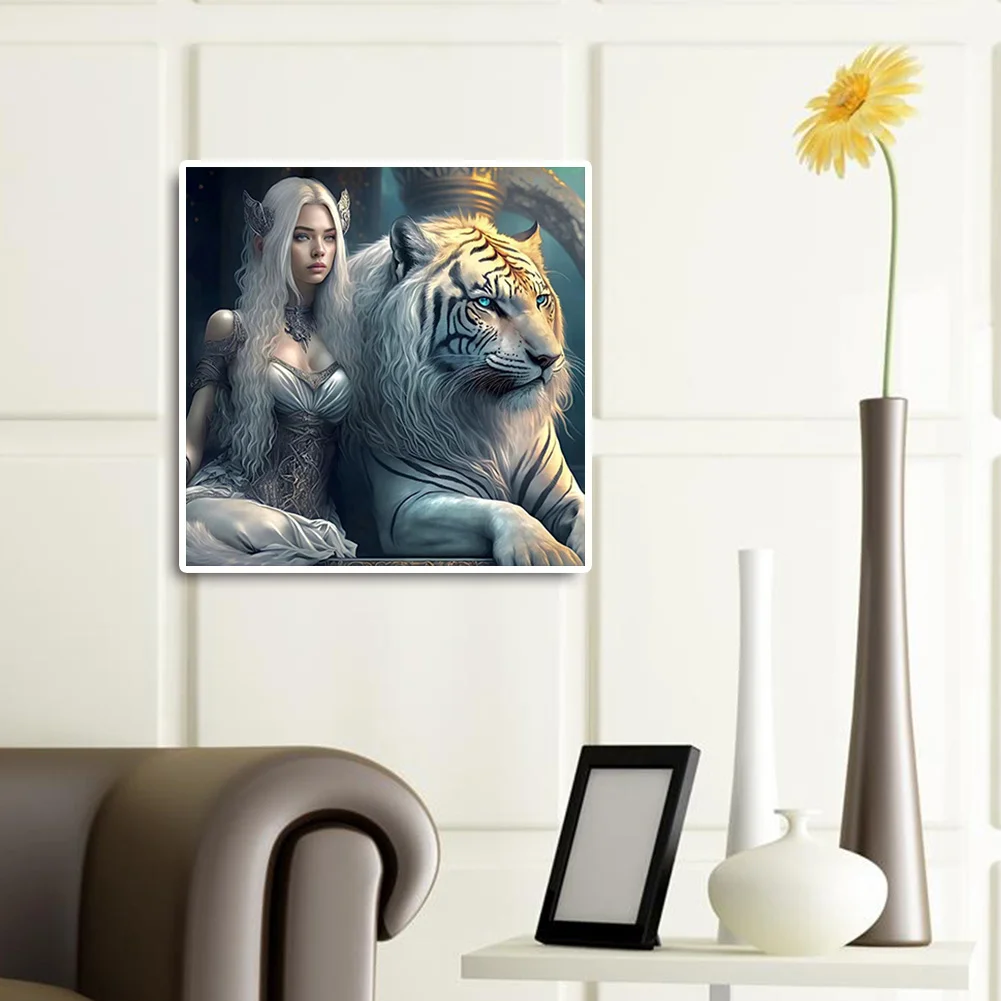 Diamond Painting - Full Round Drill - Beauty&Tiger(40*40cm)