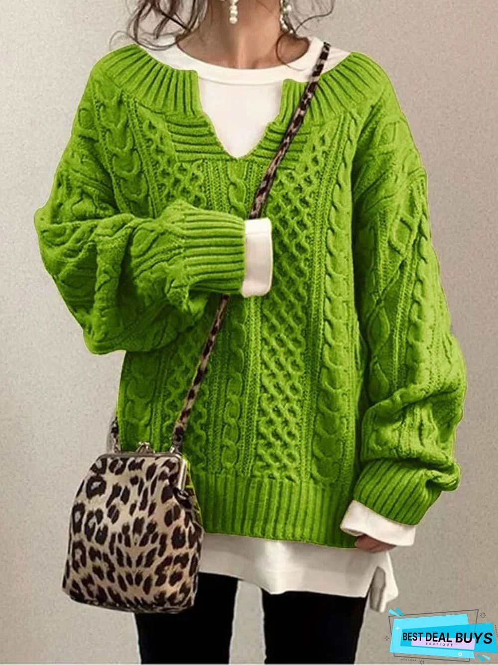 Hemp Pattern Sweater Casual Sweater