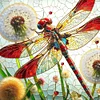 (40*40cm)Dragonfly Dandelion - Full Round Drill Diamond Painting
