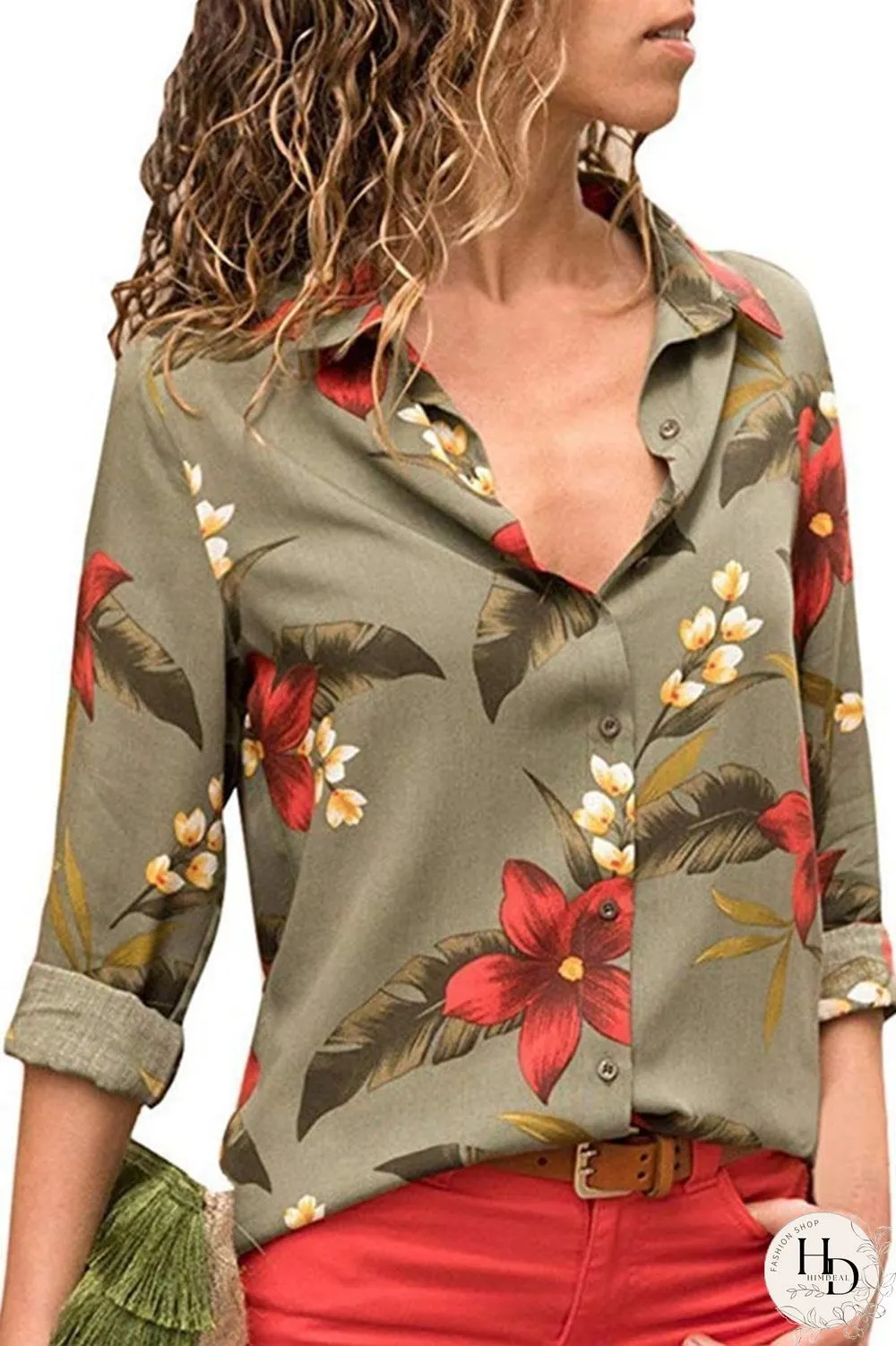 Casual Floral Shirt(4 Colors)