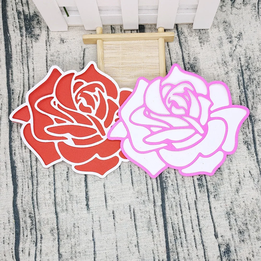 New Roses flowers Metal Cutting Dies Decorative Scrapbooking Steel Craft Die Cut Embossing Paper Cards Stencils