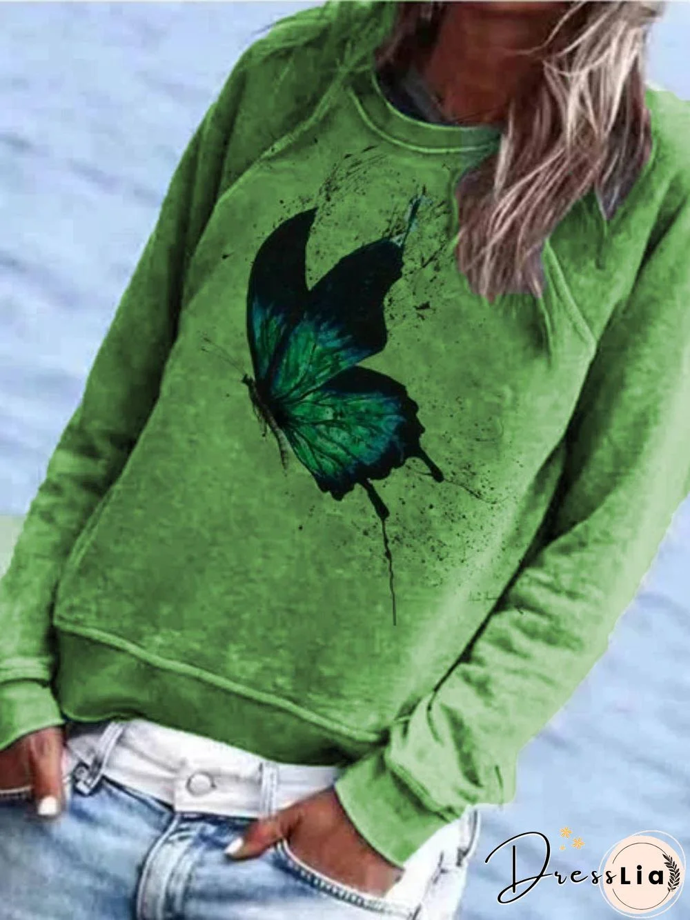 Animal Long Sleeve Cotton-Blend Crew Neck Hoodies & Sweatshirts