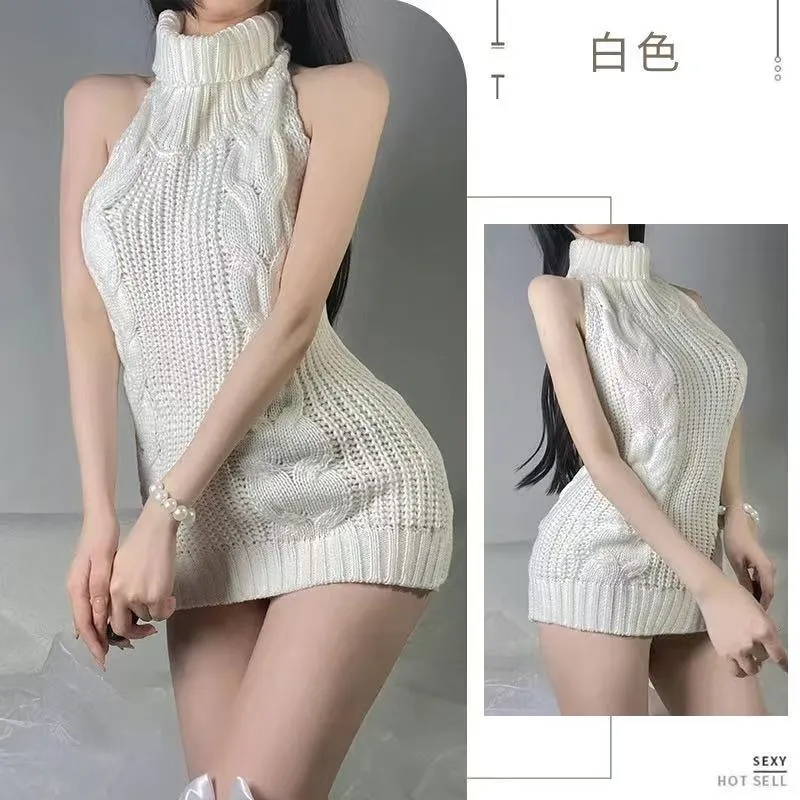 Churchf Sex Sweater Women Do Not Take Off The Big Breasts Leak Sexy Passion Pure Thin Knitted Shirt To Avoid Temptation Character