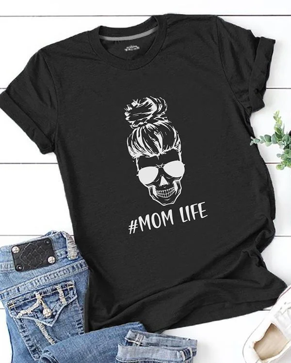 mom life printed t shirt tee p171461