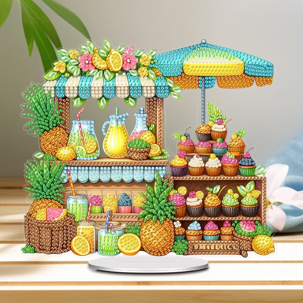 DIY Drink Stall Table Top Diamond Painting Acrylic Ornament Kits Home Decor