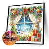 Diamond Painting-DIY Crystal Rhinestone Xmas Window(40x40cm)