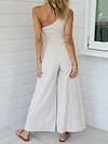 One-Shoulder Empire Wide Leg Jumpsuit