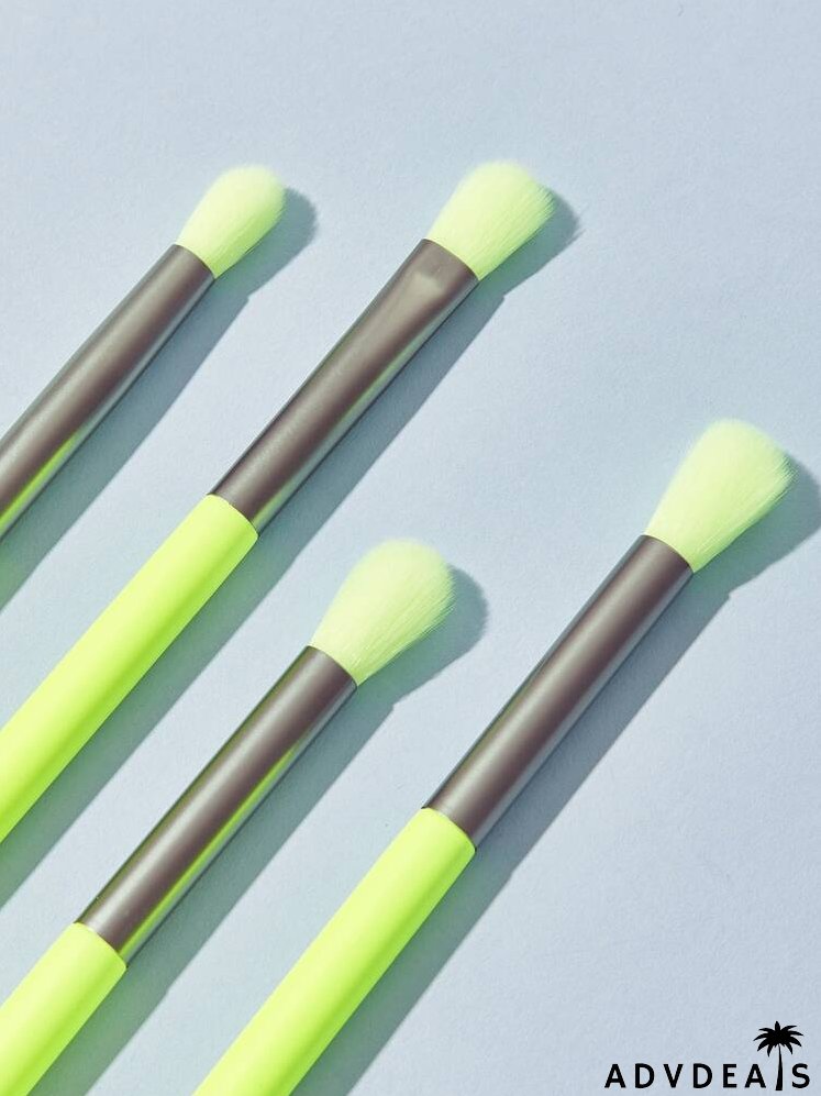 4pcs Neon Lime Makeup Brush