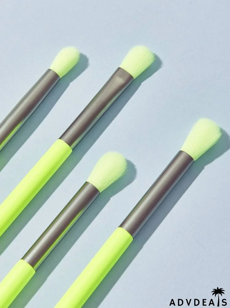 4pcs Neon Lime Makeup Brush