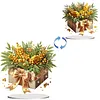 (US Local)Flower Double Sided Effect Table Top Diamond Painting Desktop Ornaments Kit (Christmas)
