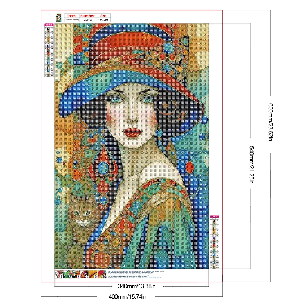 Diamond Painting - Full Round Drill - Lady(Canvas|40*60cm)