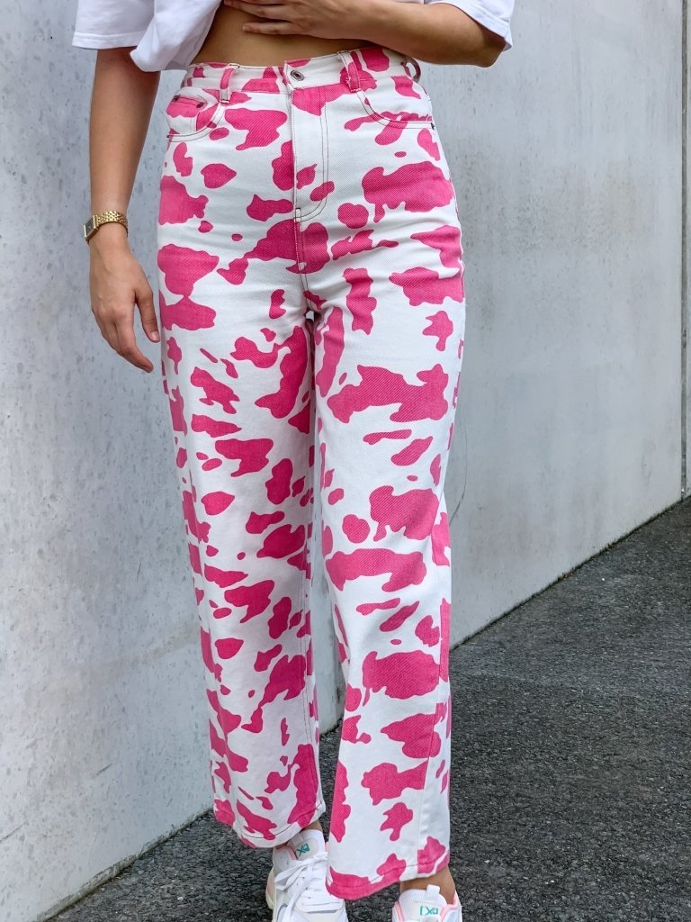 Lets Moo-ve Jeans - Pink
