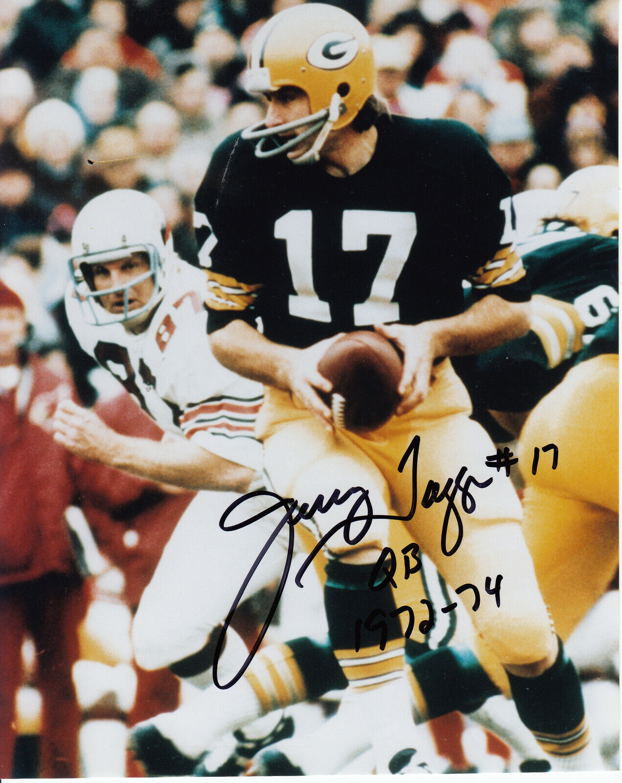 Jerry Tagge #0 8x10 Signed Photo Poster painting w/ COA Green Bay Packers 031019