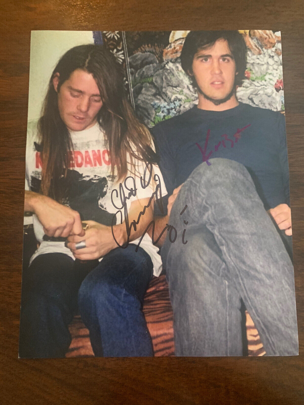 Krist Novoselic & Chad Channing Dual signed 8x10 Nirvana Photo Poster painting