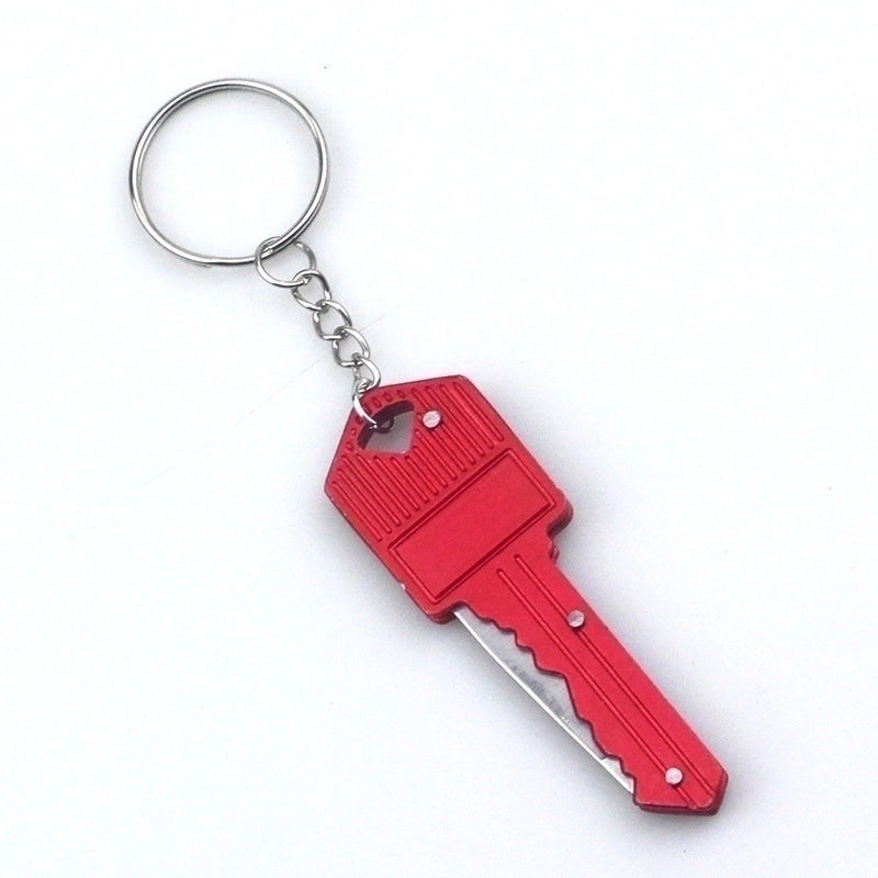 Minimalist Solid Color Metal Keychain