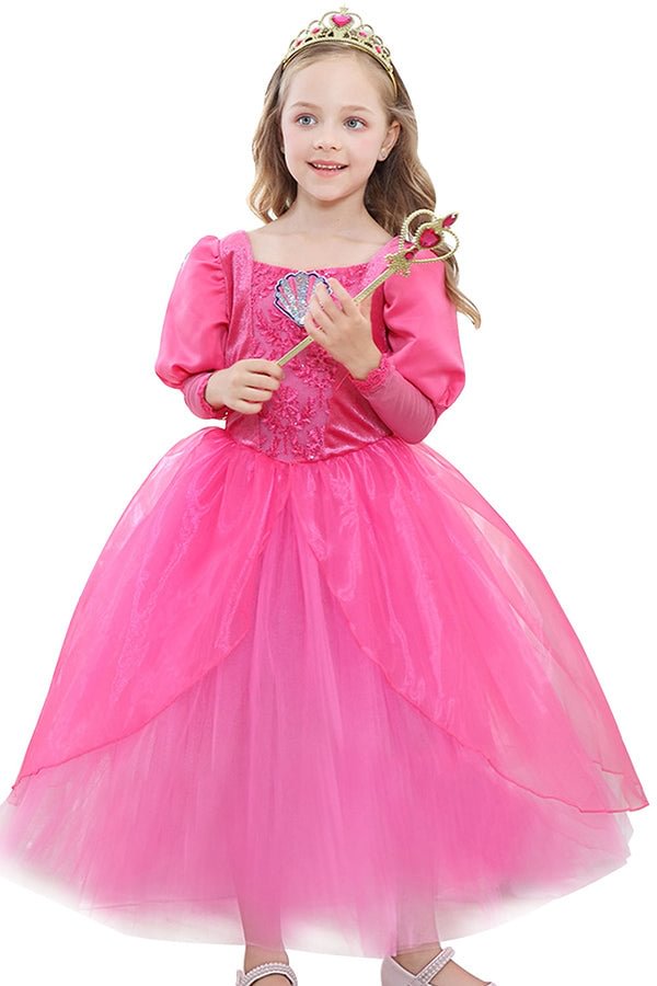 Halloween Kids Peach Princess Dress-elleschic