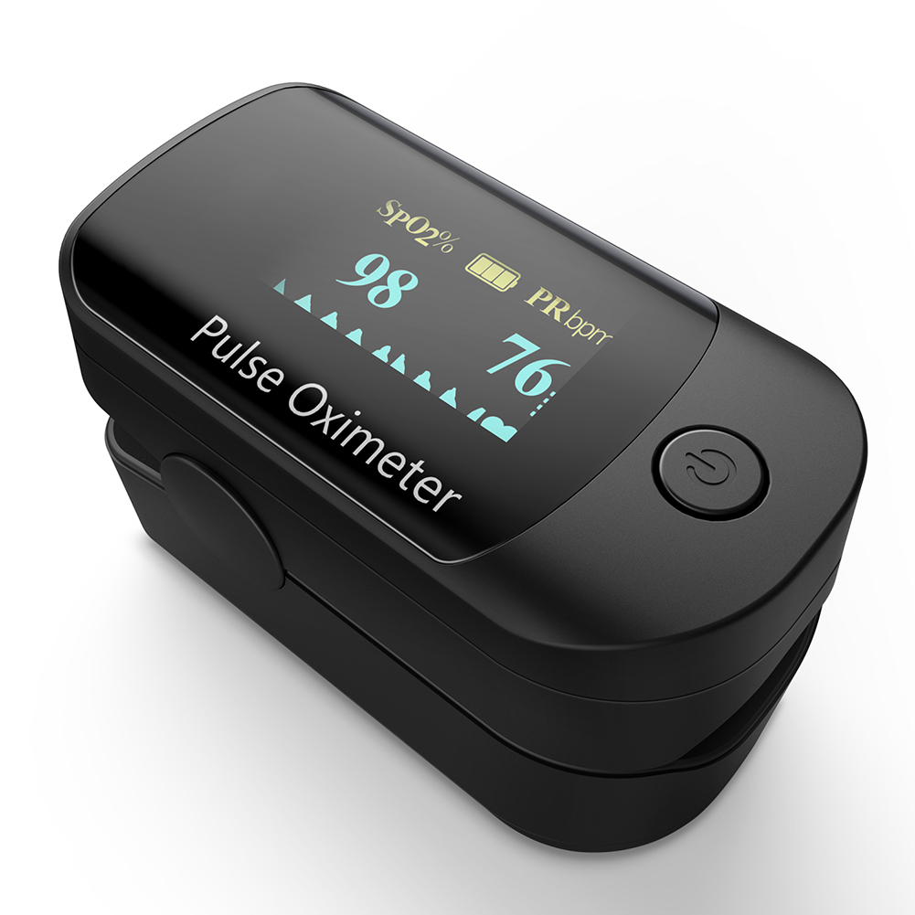 

Fingertip Pulse Oximeter Blood Oxygen Saturation Monitor, Black, 501 Original