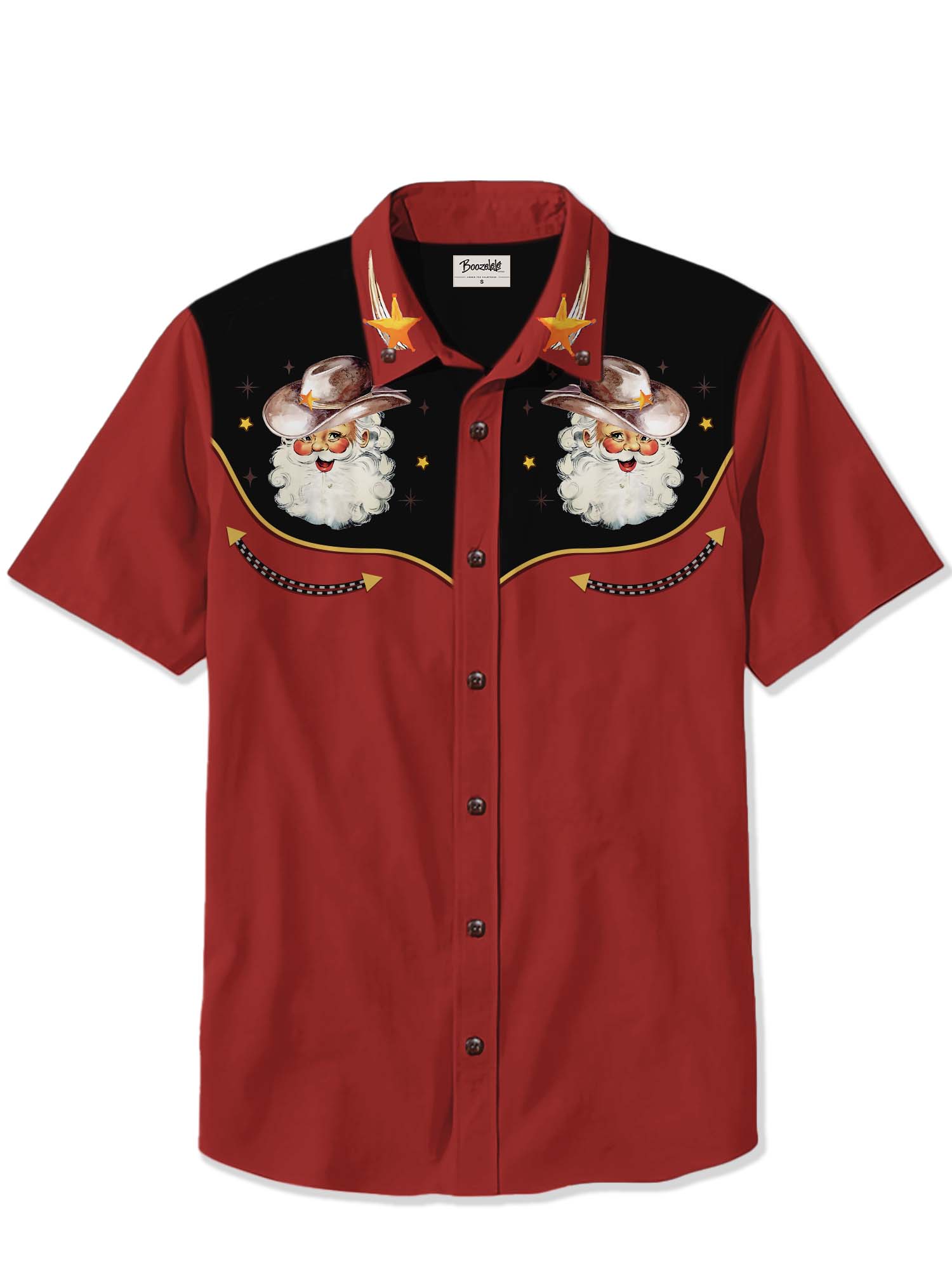 Christmas Western Santa Cowboy - 100% Cotton Shirt