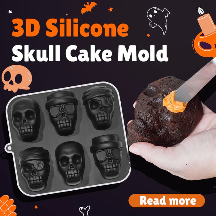 ✨💥 Halloween and Christmas special 💥 3D Silicone Skull Cake Mold