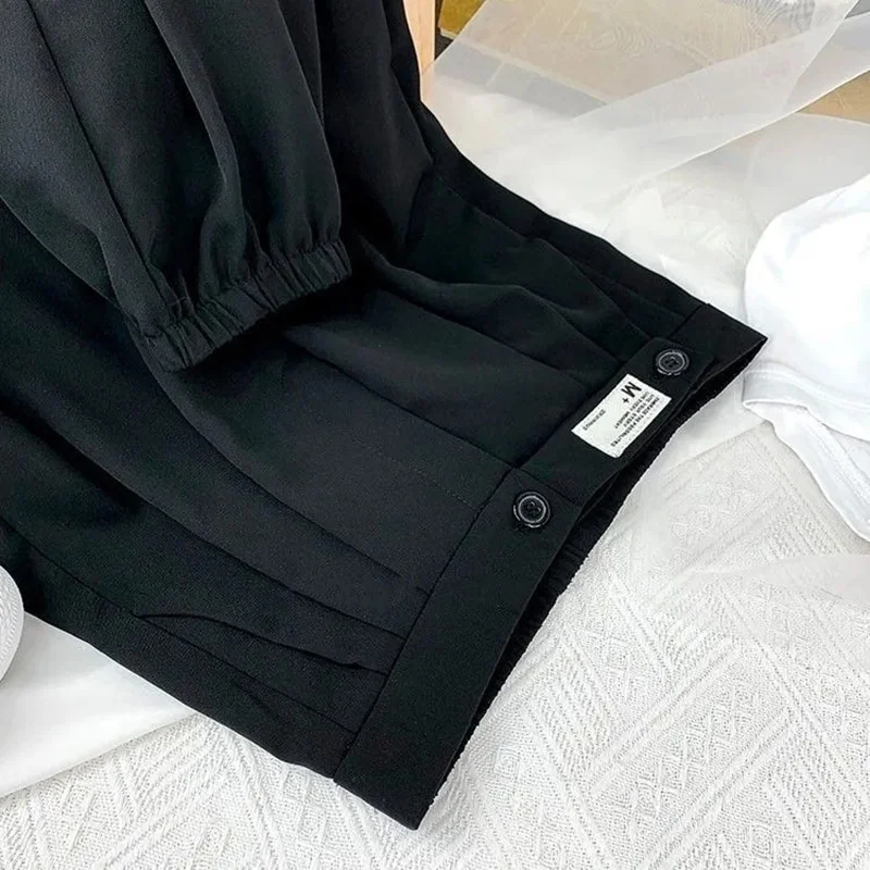 Casual Women Ankle-Length Pants Autumn New Elastic High Waist Harem Fashion Solid Letter Loose Female Trousers New