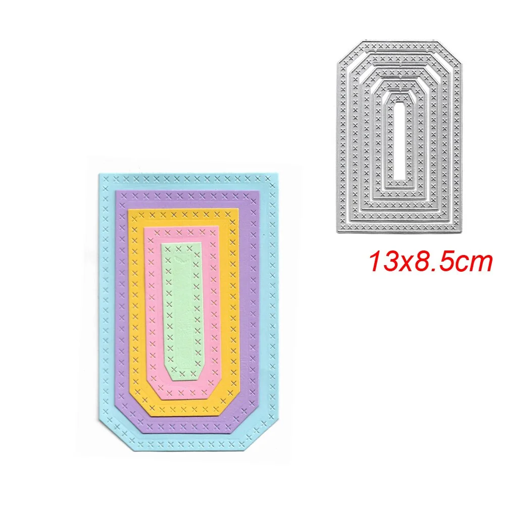 Square Star Heart Rectangle Circle Dies Frame Metal Cutting Die For DIY Scrapbooking Paper Cards Die Cuts Photo Album Making