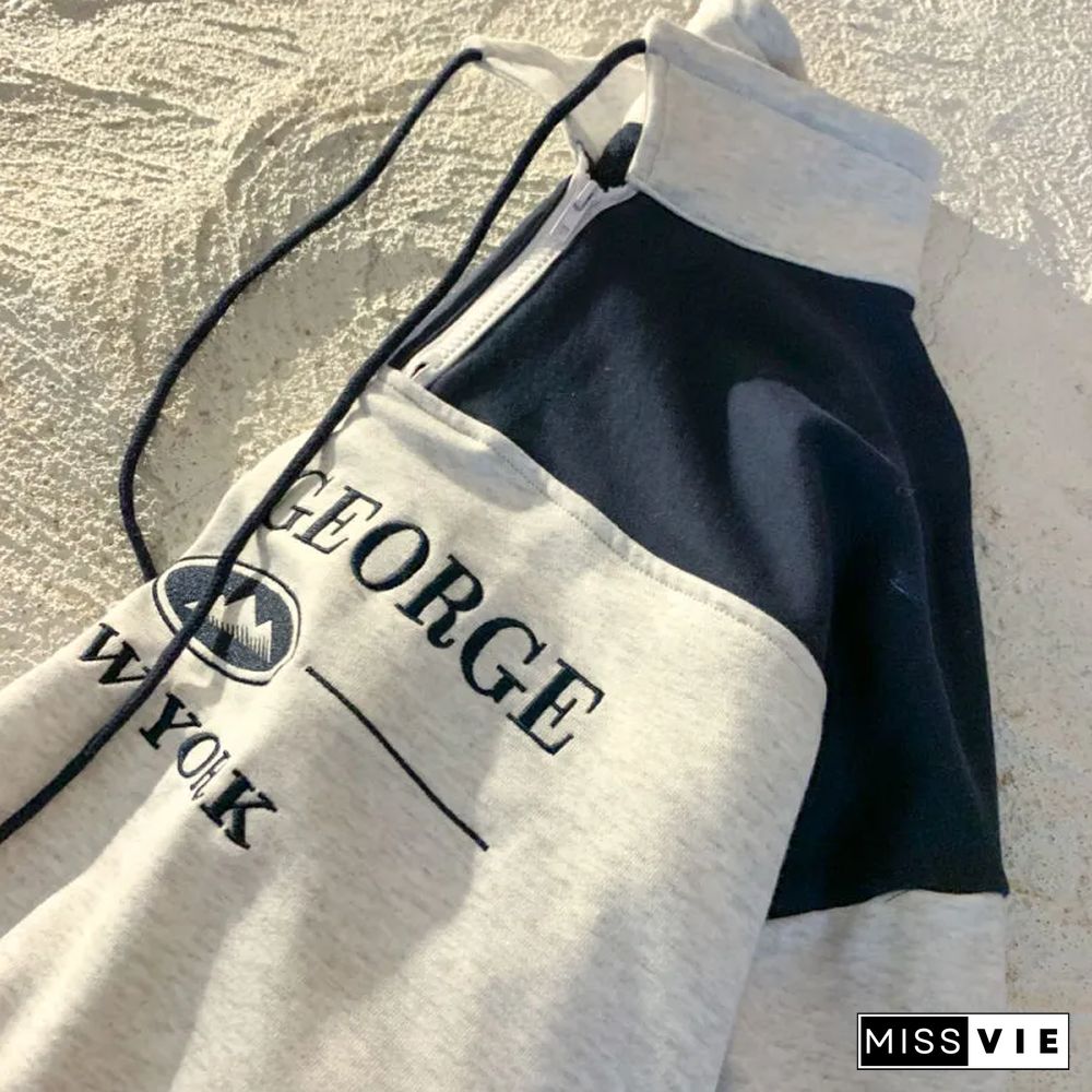 Unisex Vintage College Polo Sweatshirt