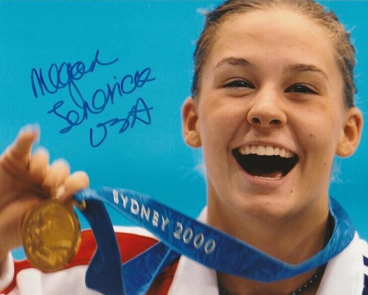 MEGAN QUANN JENDRICK SIGNED USA SWIMMING 8x10 Photo Poster painting! 2000 SUMMER OLYMPICS GOLD