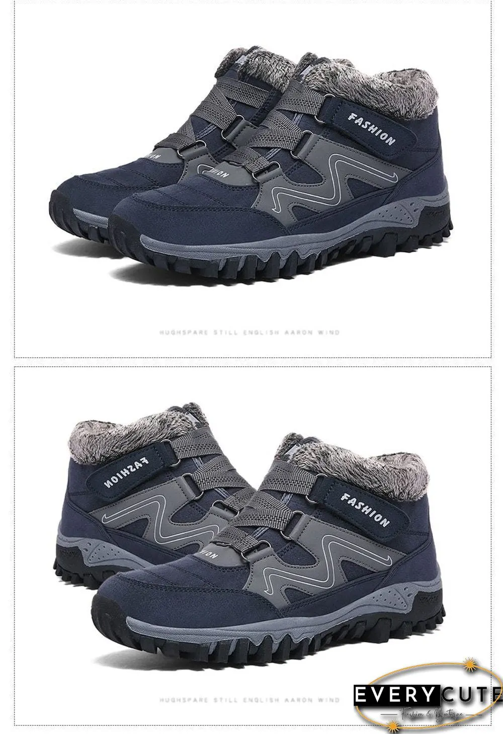 Men Boots Winter With Fur Warm Snow Boots Men Winter Boots Footwear Fashion Safety Ankle Shoes