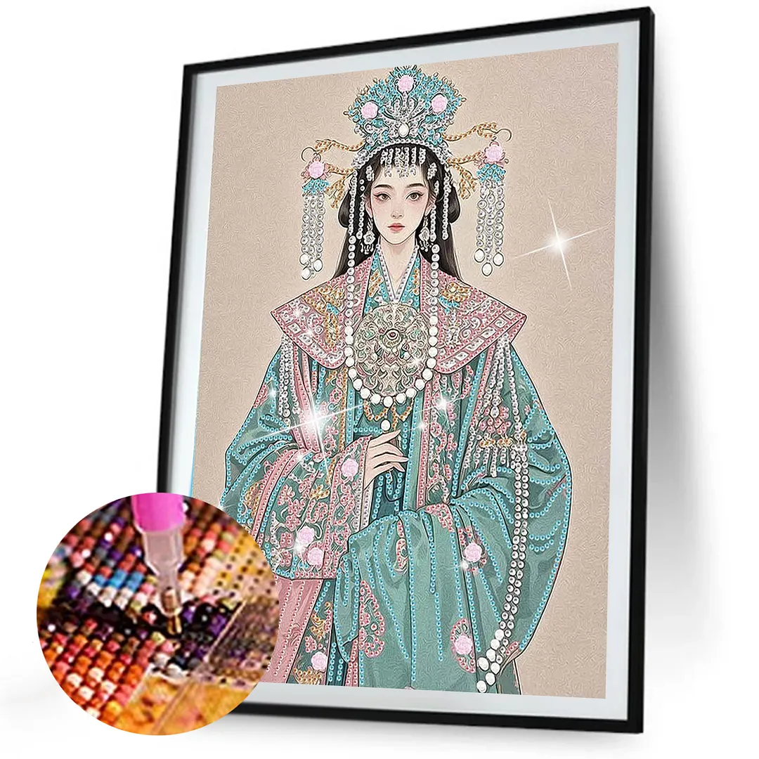 Diamond Painting - Partial Special Shaped Drill - Noble Lady(Canvas|30x40cm)