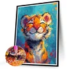 Tiger Cub - Rundbohrer Diamantmalerei - 45*55cm (partieller Bauchbohrer)