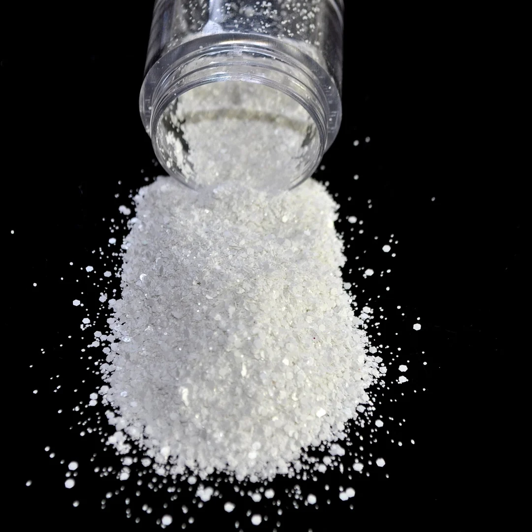 Snow White Glitter Nail Art Tool DIY Glitter Mix Manicure 3D Powder Small Pentagon Sequins Nail Supplies Decoration 270-Nail Inspo