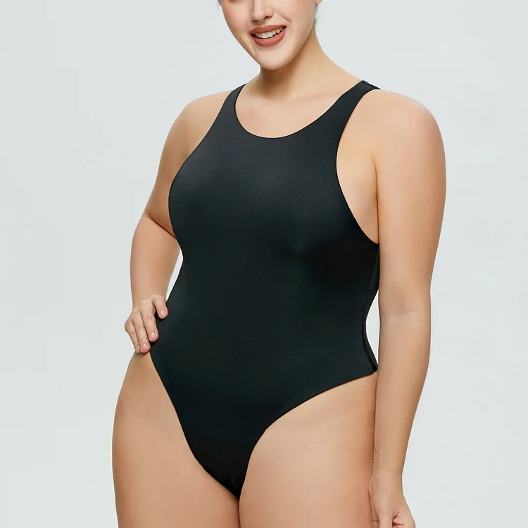 Solid Color Sleeveless Slim Fit One-piece Bodysuit - yankia