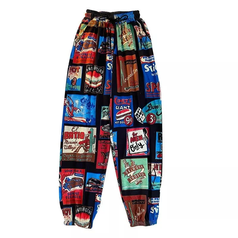Summer hip-hop graphic sweatpants 2021 new women's jogger trousers Harajuku high waist loose casual pants sweatpants women
