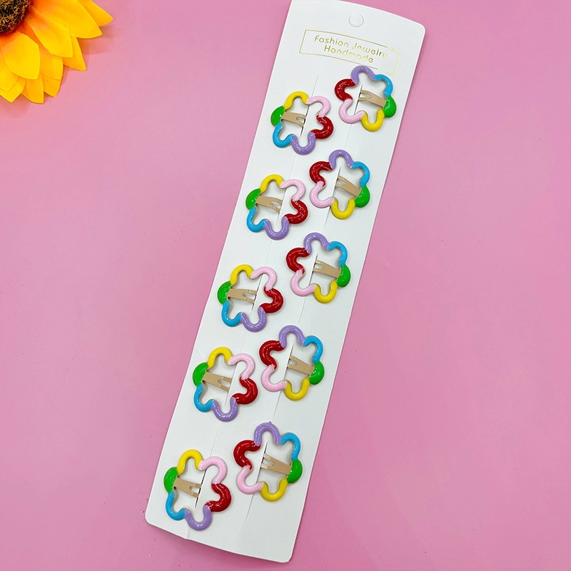 Sweet BB Clip Cream Color Broken Hair Headdress Oil Drop Cute Hair Clip Children’s Bangs Paint Edge Clip Candy Color