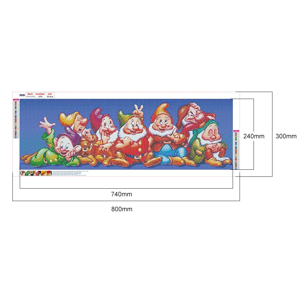 Diamond Painting - Full Round Drill - Seven Dwarfs(80*30cm)