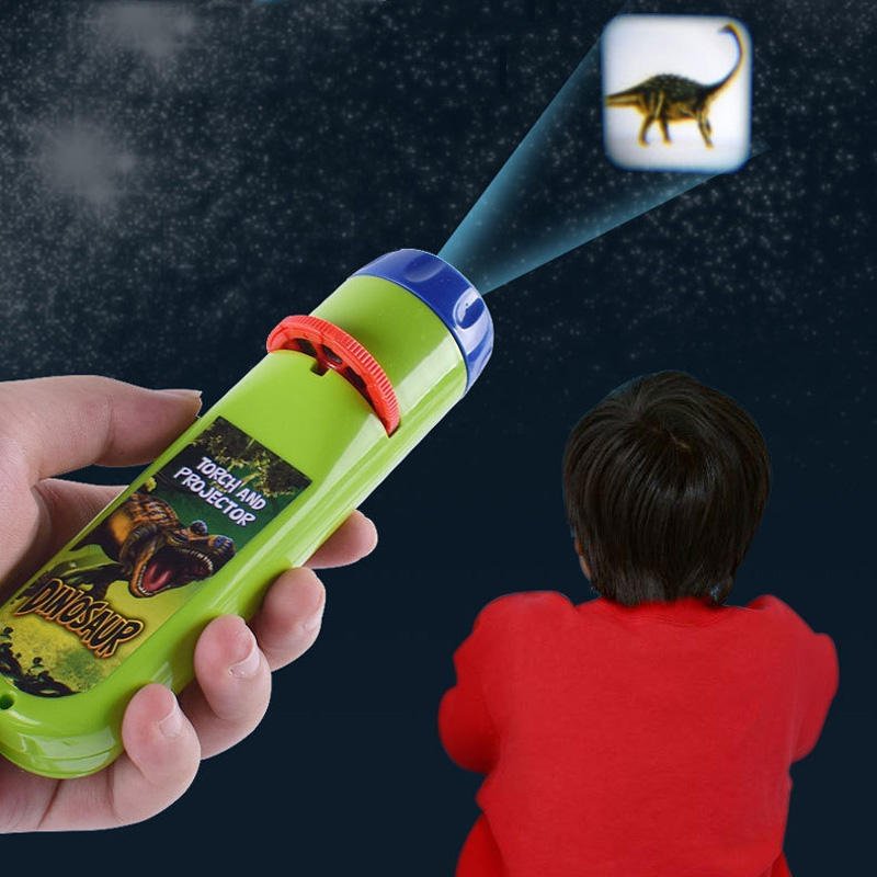 Children's dinosaur toy slide light