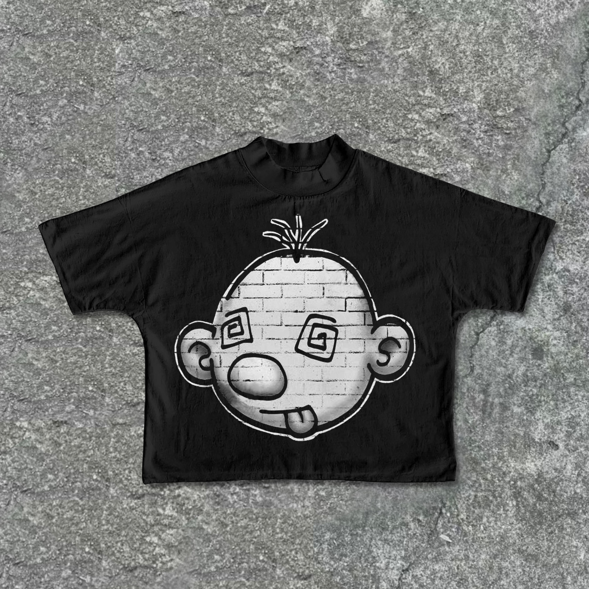 Sopula 2024 Street Dizziness Emotion Graphic Cotton Short Sleeve Cropped T-Shirts - SOPULA
