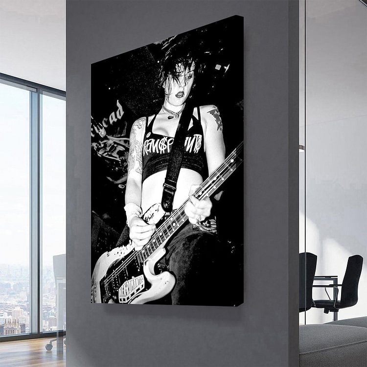 Distillers Brody Dalle on stage Canvas Wall Art