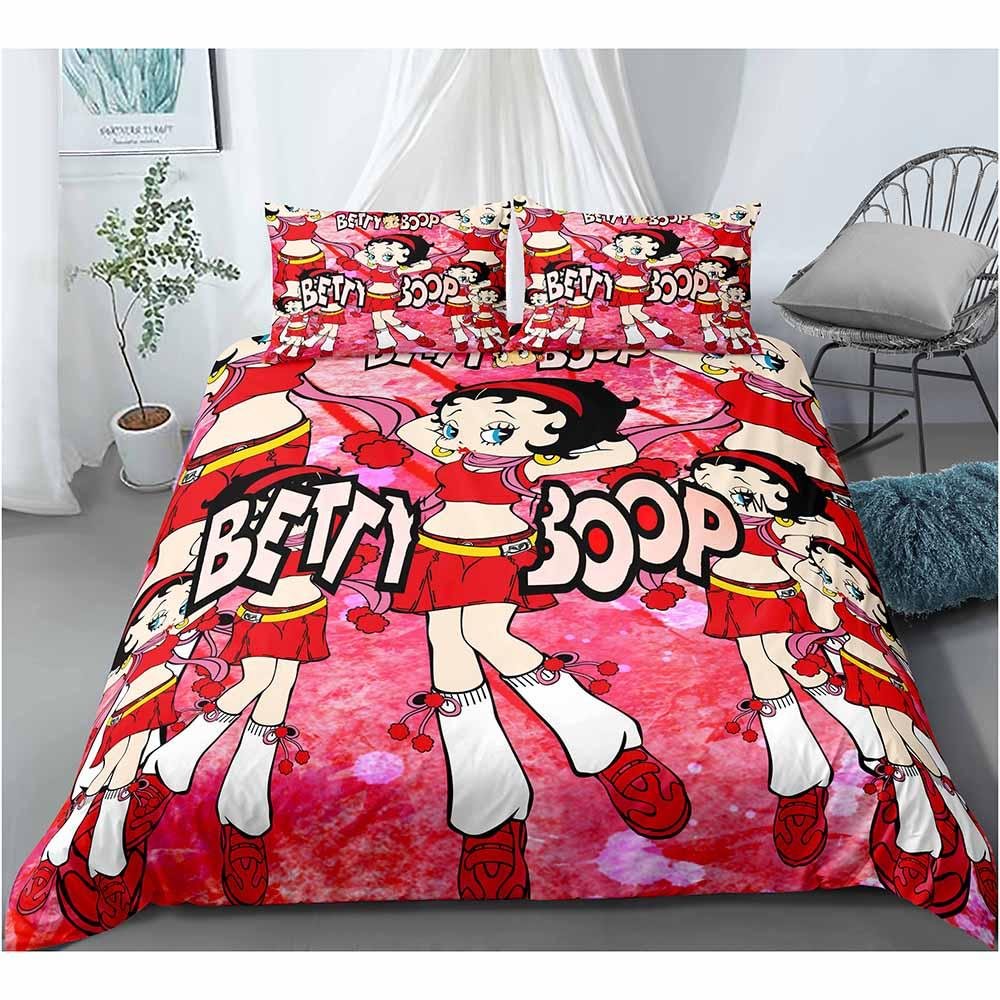 Betty Boop Bedding Set Quilt Cover Pillowcase