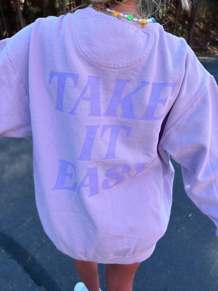 Take It Easy Print Sweatshirt Women / [blueesa] /